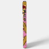 Gepersonaliseerde moderne naam Slice Pizza Pink Case-Mate iPhone Case (Achterkant / Links)