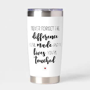 Gepersonaliseerde moderne nooit vergeten pensioen geïsoleerde drinkbeker