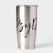 Gepersonaliseerde moderne PsyD Doctor in de psycho Geïsoleerde Drinkbeker (Links)