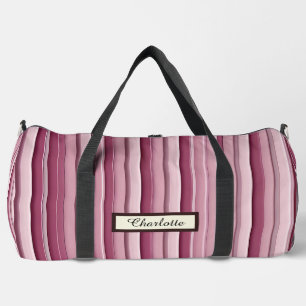 Gepersonaliseerde moderne roze Mauve Gestreepte Du Plunjezak
