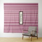 Gepersonaliseerde moderne roze Mauve verticale str Wandkleed (In Situ (horizontaal))