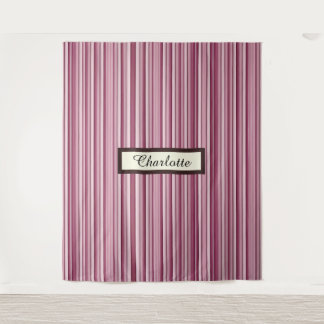 Gepersonaliseerde moderne roze Mauve verticale str Wandkleed