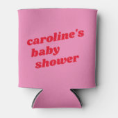 Gepersonaliseerde moderne roze rode retro Baby sho Blikjeskoeler (Voorkant)