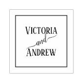 Gepersonaliseerde moderne scripttypografie 	rubberstempel (Afrduk)