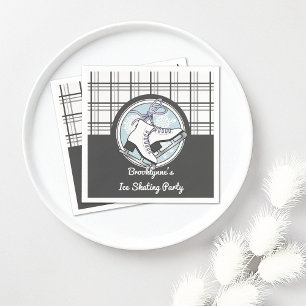 Gepersonaliseerde moderne Tartan Schaatspapier Servet