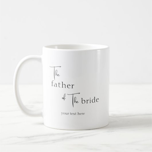 Gepersonaliseerde moderne vader van de bruid Mok (Links)