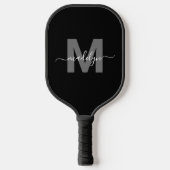 Gepersonaliseerde moderne vetgedrukte scriptnaam M Pickleball Paddle (Voorkant)