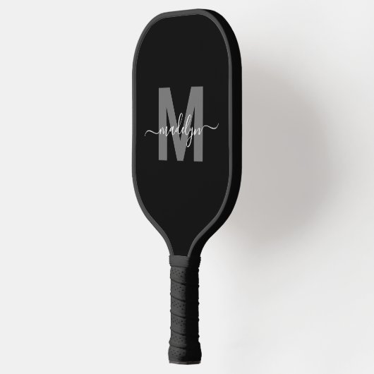 Gepersonaliseerde moderne vetgedrukte scriptnaam M Pickleball Paddle (Links)