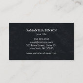 Gepersonaliseerde moderne zwarte professionele gol visitekaartje (Achterkant)