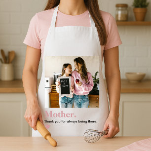 Gepersonaliseerde moeder Dank u foto Schort