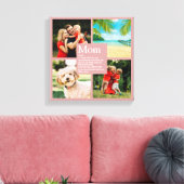 Gepersonaliseerde Moeder Definitie 4 Foto's Blush Canvas Afdruk (Insitu (Woonkamer))