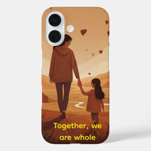 Gepersonaliseerde moeder & dochter illustratie Case-Mate iPhone case (Achterkant)