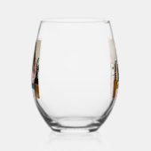 Gepersonaliseerde moeder Ik hou van je Foto Wijnglas Zonder Voet (Links)