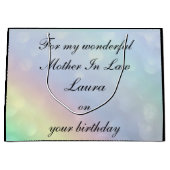 Gepersonaliseerde moeder in Wet Birthday Groot Cadeauzakje (Voorkant)