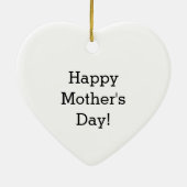 Gepersonaliseerde Moeder Keepsake Moeder Verjaarda Keramisch Ornament (Achterkant)
