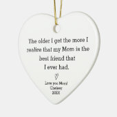 Gepersonaliseerde Moeder Keepsake Moeder Verjaarda Keramisch Ornament (Links)