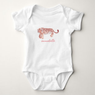 Gepersonaliseerde Moeder Tijger & Cub Meisje Baby Romper