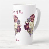 Gepersonaliseerde moeder van de Bride Floral-Water Latte Mok (Rechterhoek)