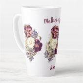 Gepersonaliseerde moeder van de Bride Floral-Water Latte Mok (Linkerhoek)