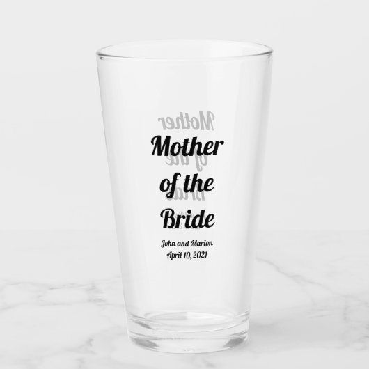 Gepersonaliseerde moeder van de Bride Glas (Voorkant)