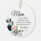 Gepersonaliseerde moeder van de bride-keramische s keramisch ornament (Links)