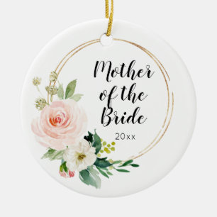 Gepersonaliseerde moeder van de bride Wedding Keep Keramisch Ornament