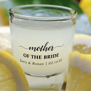 Gepersonaliseerde moeder van de bruid bruiloft shot glas