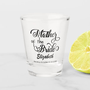 Gepersonaliseerde moeder van de bruid bruiloft shot glas
