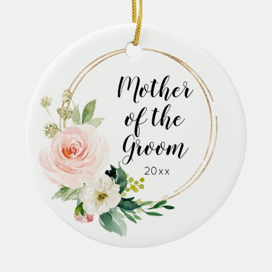 Gepersonaliseerde moeder van de Groom Wedding Keep Keramisch Ornament (Voorkant)