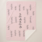 Gepersonaliseerde Moederdag cadeau voor mama Sherpa Deken (Voorkant)