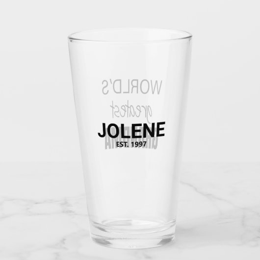 Gepersonaliseerde Moederdag cadeau voor oma Cup Glas (Voorkant)