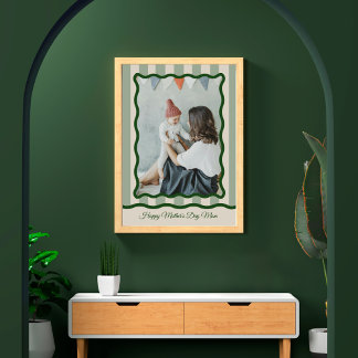 Gepersonaliseerde Moederdag Gift Trendy esthetiek Poster