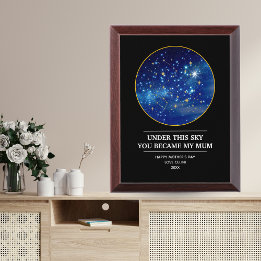 Gepersonaliseerde Moederdag Star Map: De Nacht Jij Troffee Gedenkplaat