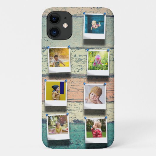Gepersonaliseerde Moeders Fotocollage  Hout Case-Mate iPhone Case (Achterkant)