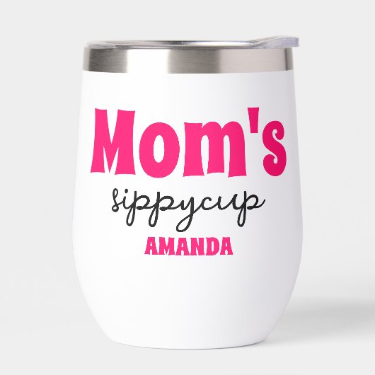 Gepersonaliseerde Moeder's Sippy Cup Wijn Tumbler (Links)