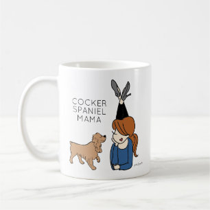 Gepersonaliseerde Mok Cocker Spaniel Mama Coffee