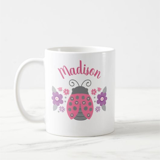 Gepersonaliseerde Mok Ladybug (Links)