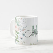 Gepersonaliseerde mok met wilde bloemen en groene (Voorkant links)