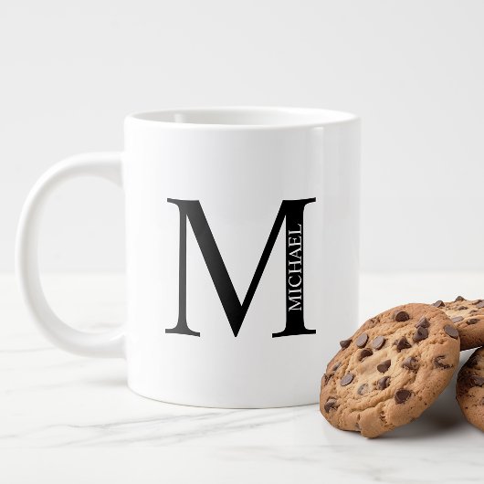 Gepersonaliseerde Mok monogram en naam Giant Coffe
