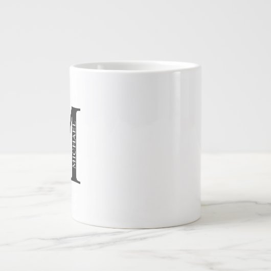 Gepersonaliseerde Mok monogram en naam Giant Coffe (Voorkant)