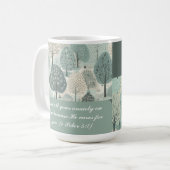 Gepersonaliseerde mok - Pastel Green Forest (Voorkant links)