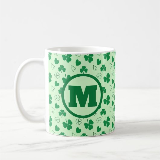 Gepersonaliseerde Mok van het Shamrock-patroon (Links)