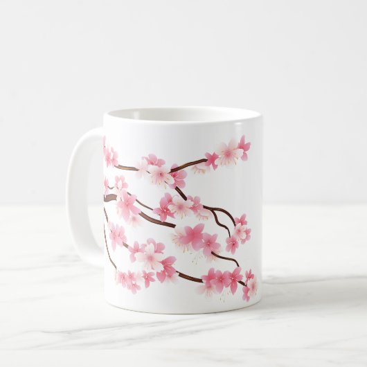 gepersonaliseerde mok van lentesbloem (Voorkant links)