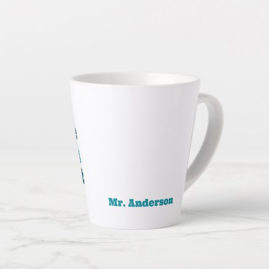 Gepersonaliseerde Mok voor de waardering van leerk (Rechterhoek)