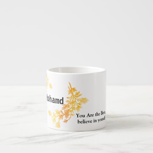 Gepersonaliseerde mok voor Mohammed – Elegante gou (Voorkant)