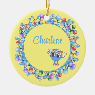 Gepersonaliseerde moleculen deeltjes Vrede Atoom  Keramisch Ornament