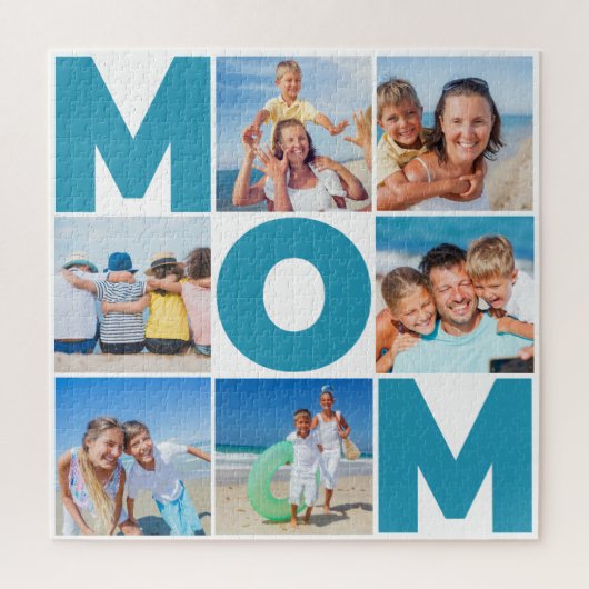 Gepersonaliseerde Mom Photo Collage 6 Afbeelding C Legpuzzel (Verticaal)