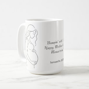 Gepersonaliseerde Mom-to-Be   Zwangerschap Silhoue Koffiemok