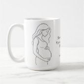 Gepersonaliseerde Mom-to-Be | Zwangerschap Silhoue Koffiemok (Links)