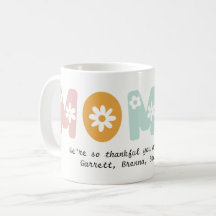 Gepersonaliseerde Momma Floral Pastel Colors Moede